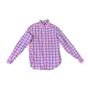 J Crew Lightweight Cotton Button Up Plaid Shirt US Men's S